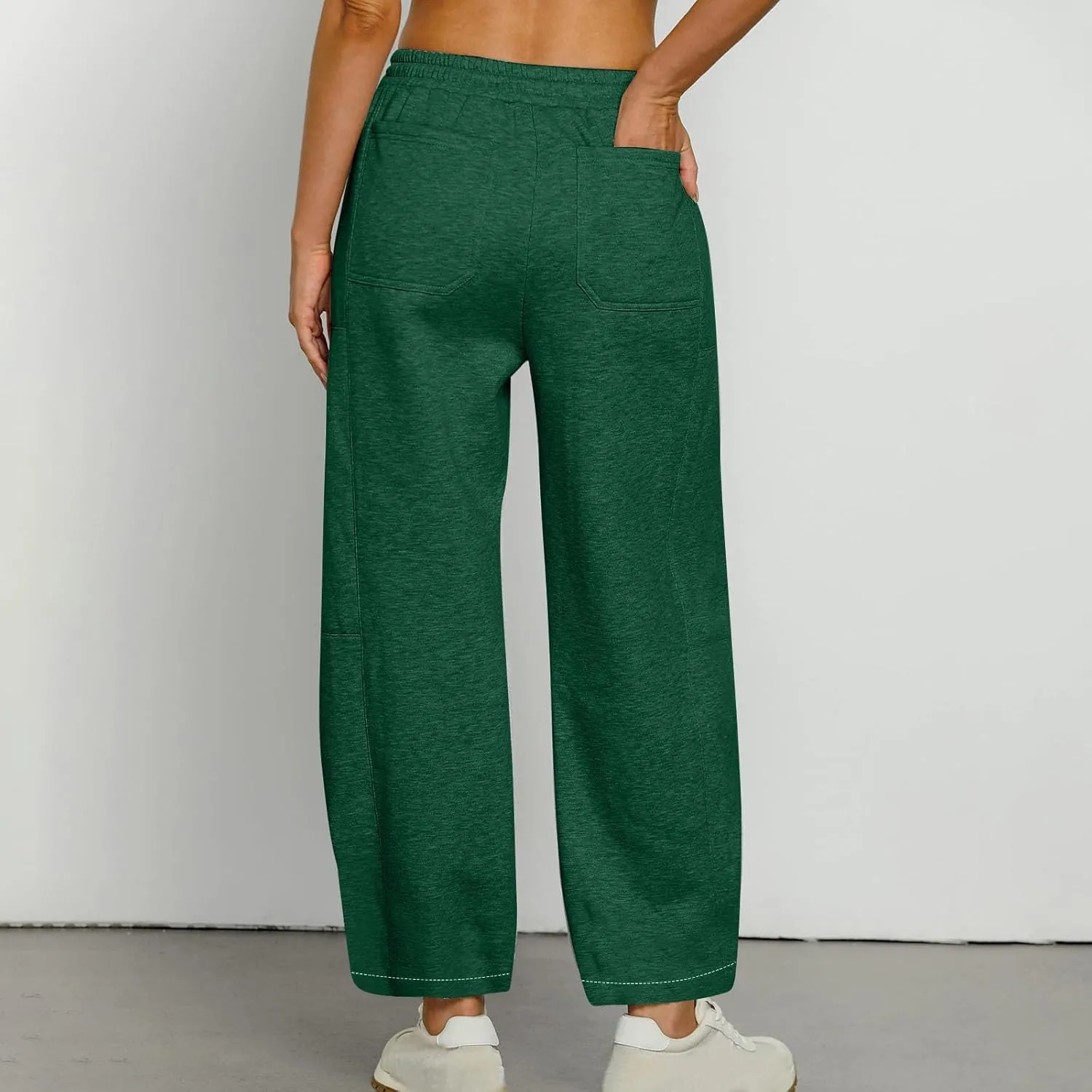 Baggy Sweatpants Women Sherpa Fleece Lined Pants Thick Sweatpants High Waist Wide Leg Pants Drawstring Trousers Pocket