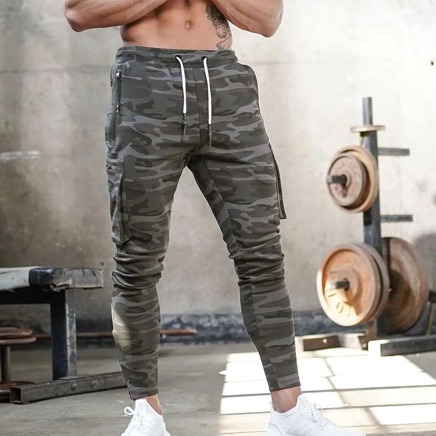 Big and Tall Sweatpants for Men Sports Trousers Drawstring Rope Loose Elastic Joggers Solid Casual Outdoor Long Pants