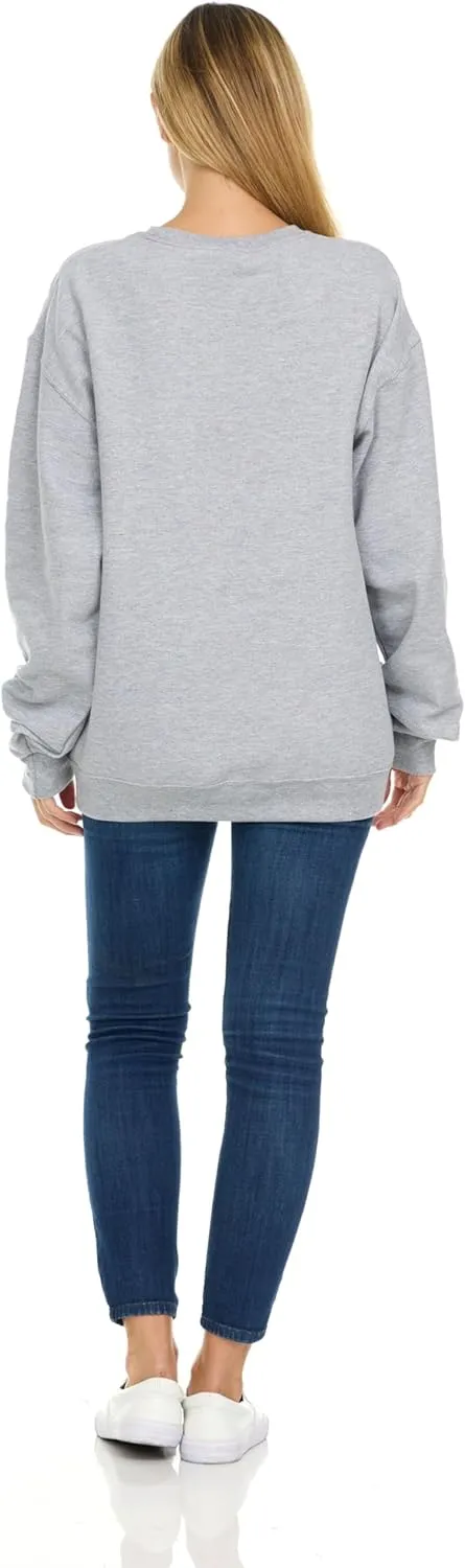 BILLIONHATS 6 Pack Women’s Oversized Crew Neck Sweatshirt, Fleece Lined, Bulk Wholesale Sweatshirts for Charities & Events