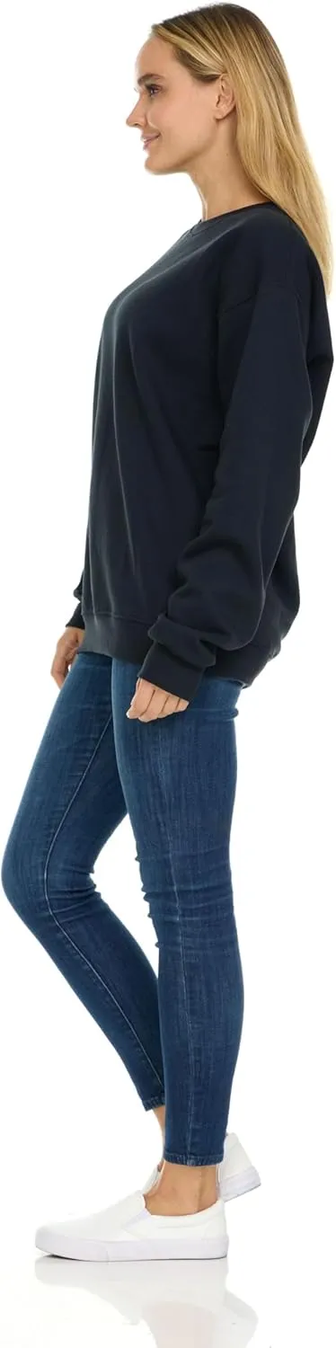 BILLIONHATS 6 Pack Women’s Oversized Crew Neck Sweatshirt, Fleece Lined, Bulk Wholesale Sweatshirts for Charities & Events