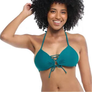 Body Glove Women's Smoothies Baby Love Solid Molded Cup Push Up Triangle Bikini Top Swimsuit