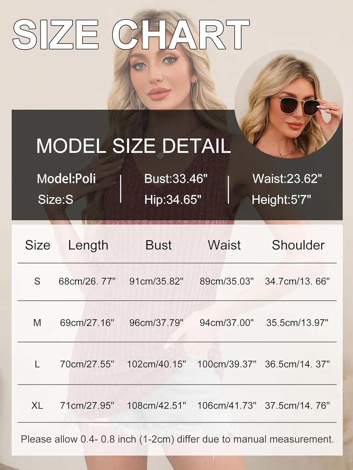 Chulianyouhuo Women's V Neck Tank Tops Summer Sleeveless Business Outfits 2025 Casual Spring Trendy Fashion Clothes