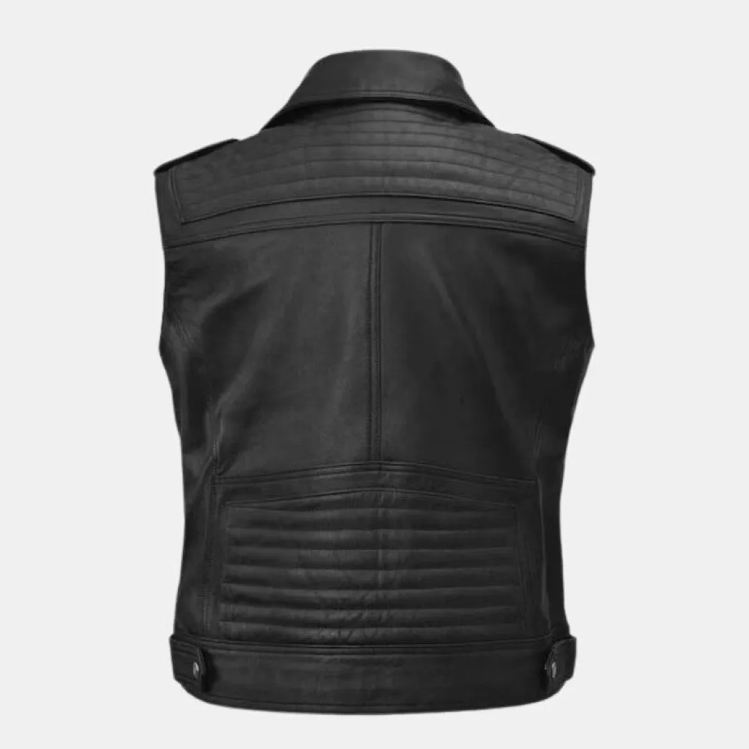 Classy Design Leather Vest For Men's