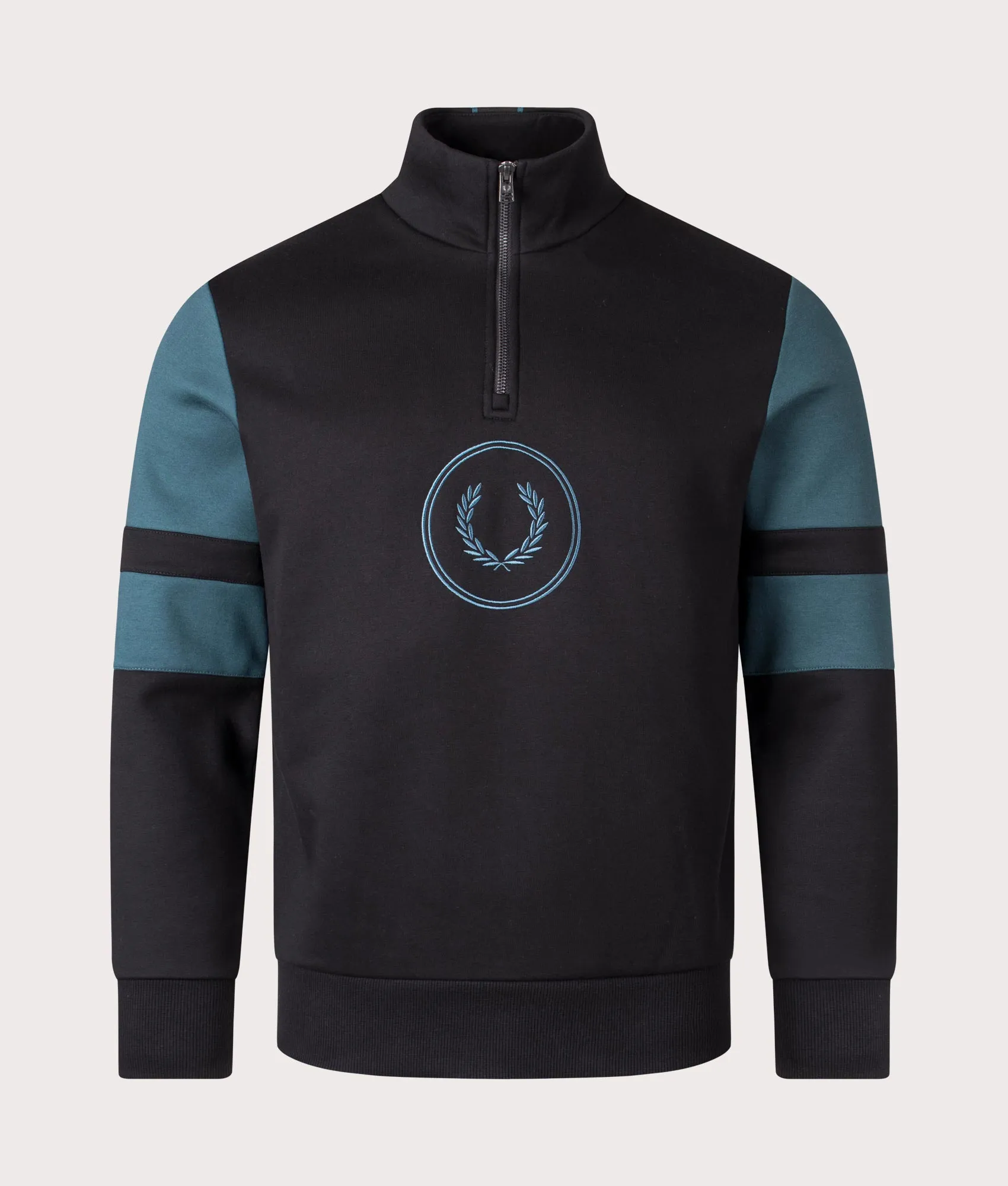 Colourblock Quarter Zip Sweatshirt