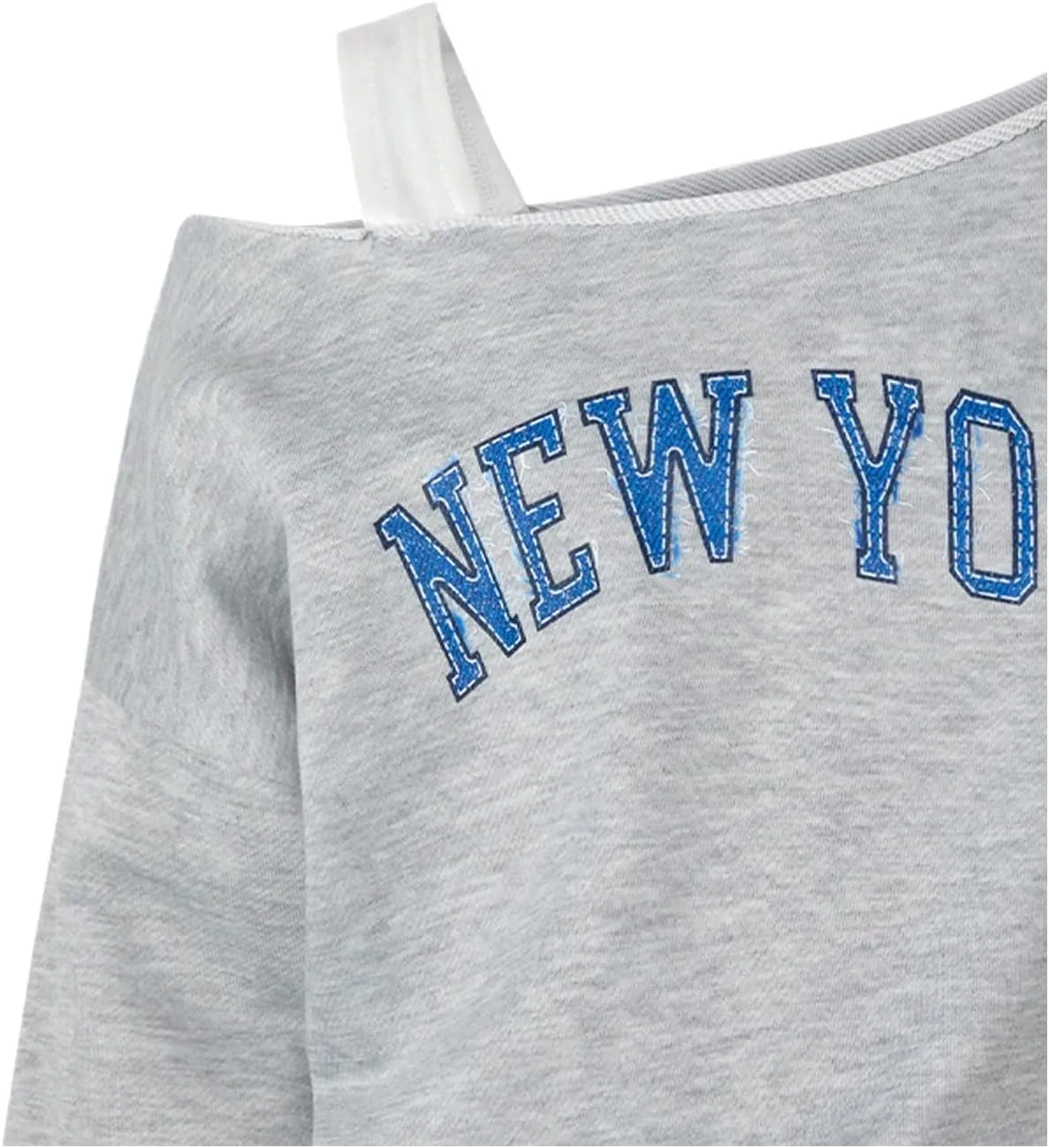 COZYEASE Girl's Cold Shoulder Graphic Sweatshirt Letter Print Long Sleeve Y2K Preppy Pullover Tops