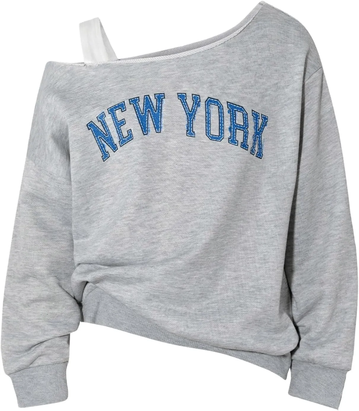 COZYEASE Girl's Cold Shoulder Graphic Sweatshirt Letter Print Long Sleeve Y2K Preppy Pullover Tops