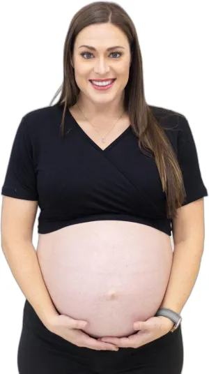 Crossover Bra Boyfriend Short Sleeve | Crop Tops for Women & Teens | XS - 6X