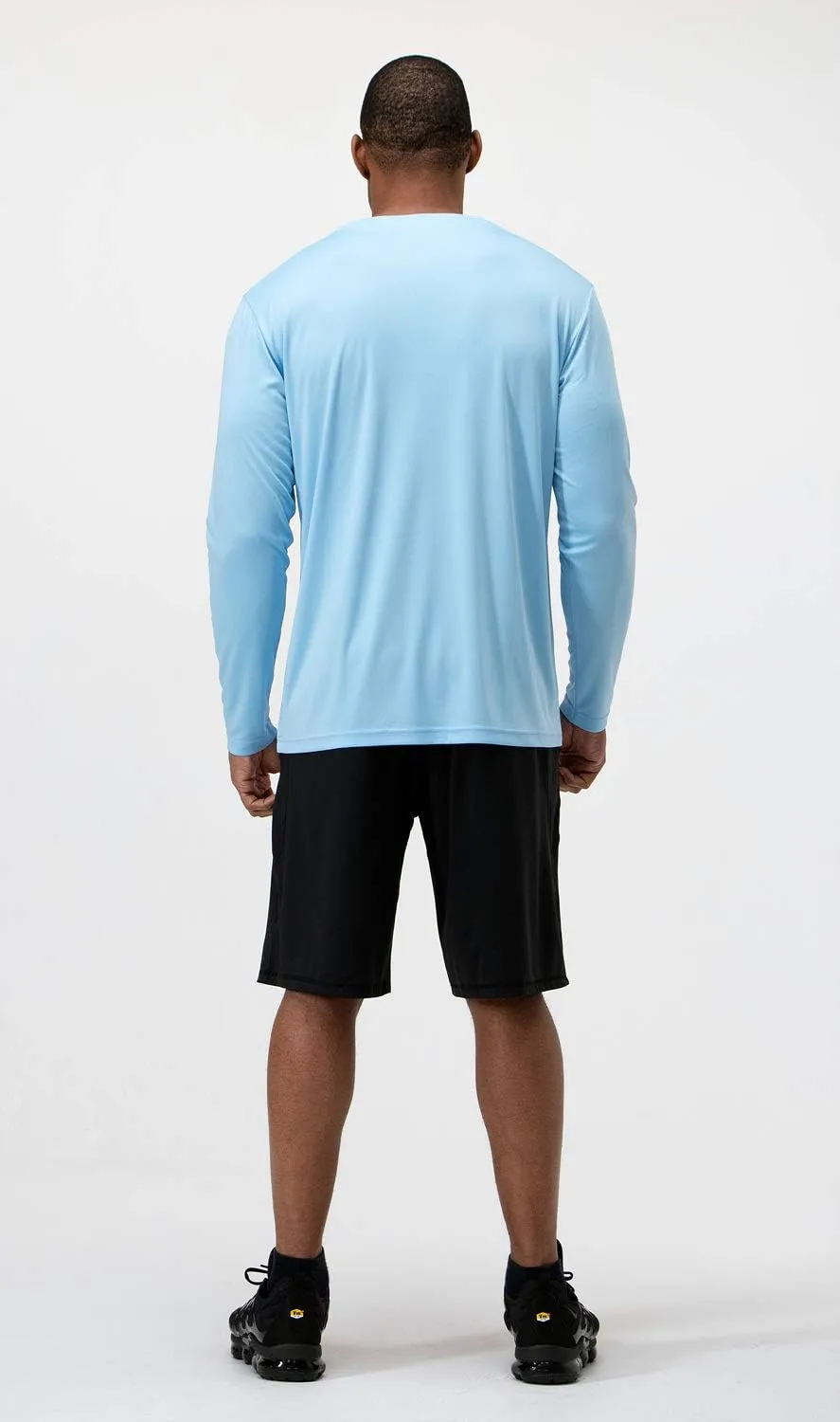 DEVOPS 2 Pack Men's Sun Protection Quick Dry Long Sleeve Rash Guard Fishing Running Garden Cycling Garage Homewear Shirt