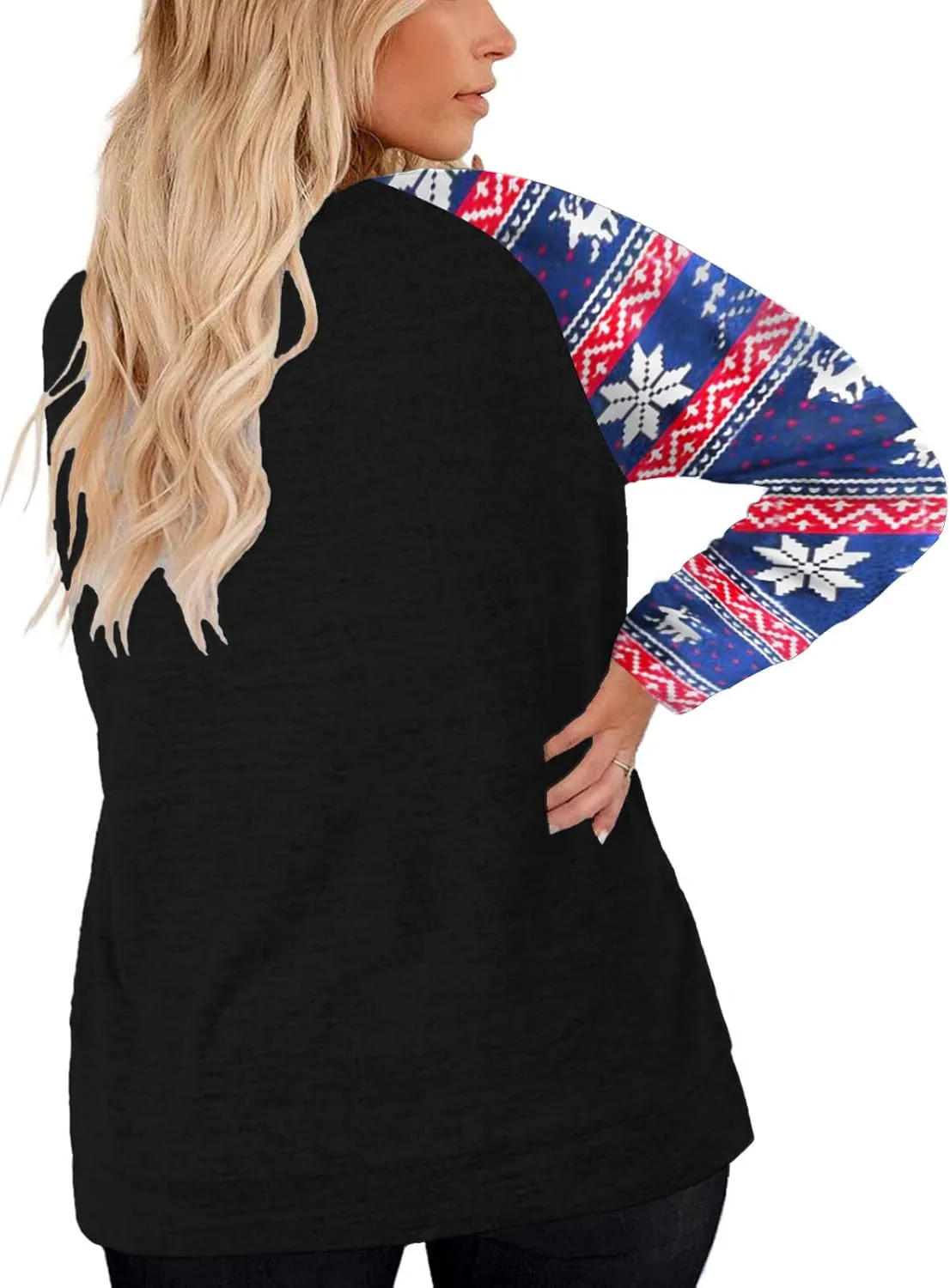 DOLNINE Plus Size Sweatshirts for Women Long Sleeve Oversized Tunic Tops