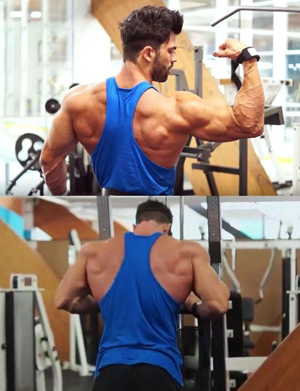 Men Stringer Tank Tops Y-Back Cotton Gym Athletic Workout Muscle Leeveless T-Shirt