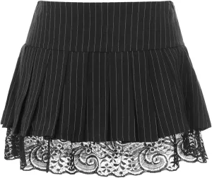 One opening Womens Summer Dresses Y2K Dress Boho Skirt Tulle Lace Mini Skirt Pleated Midi Dress Short Skirt Flowy Skirt
