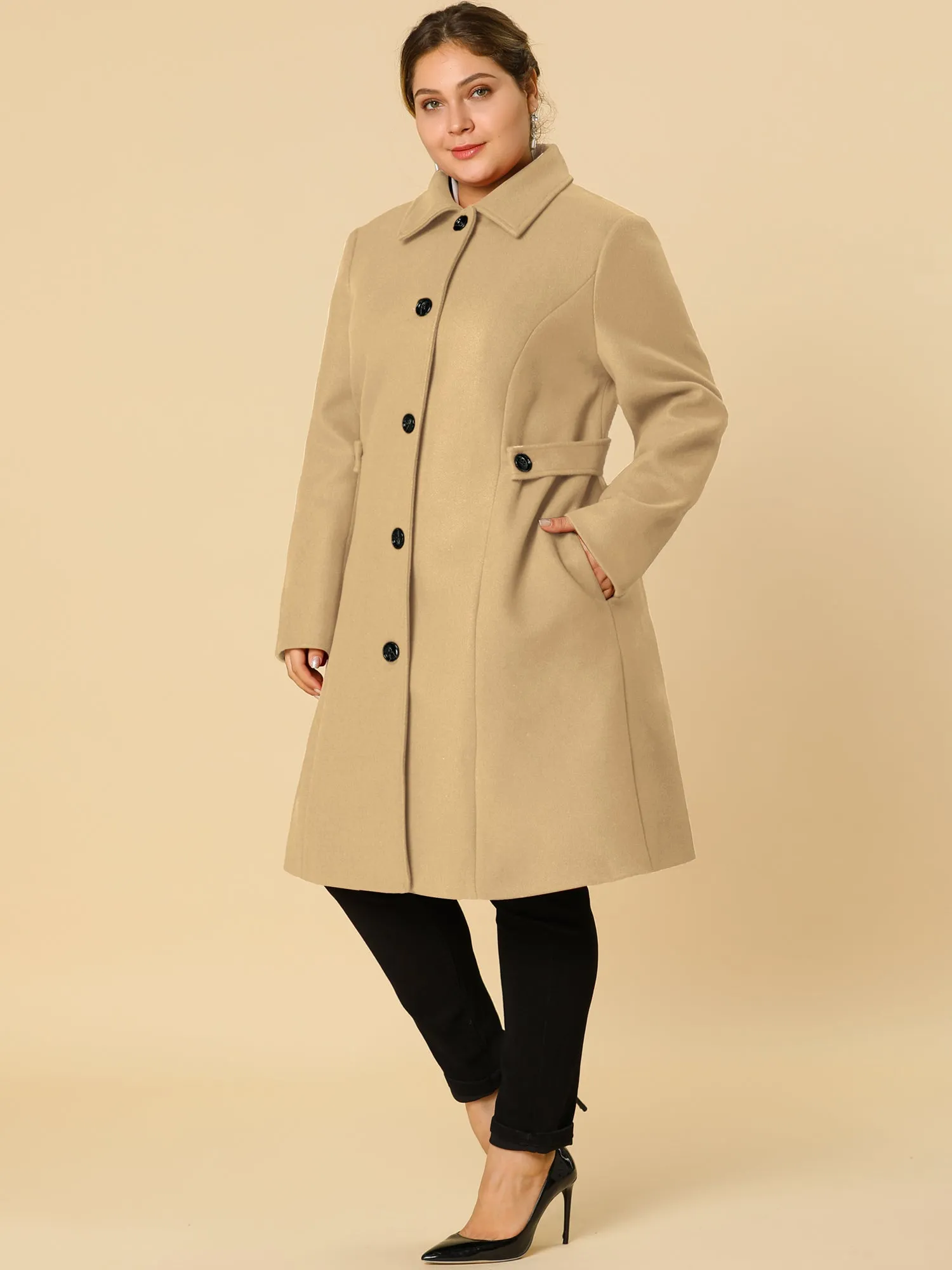 Polyester H Line Winter Single Breasted Coat Jacket