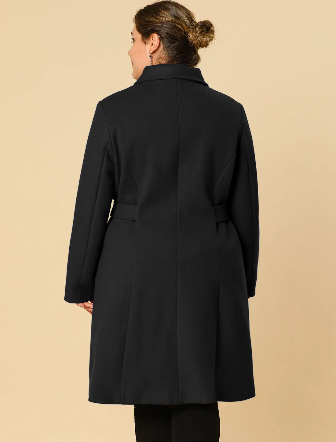 Polyester H Line Winter Single Breasted Coat Jacket