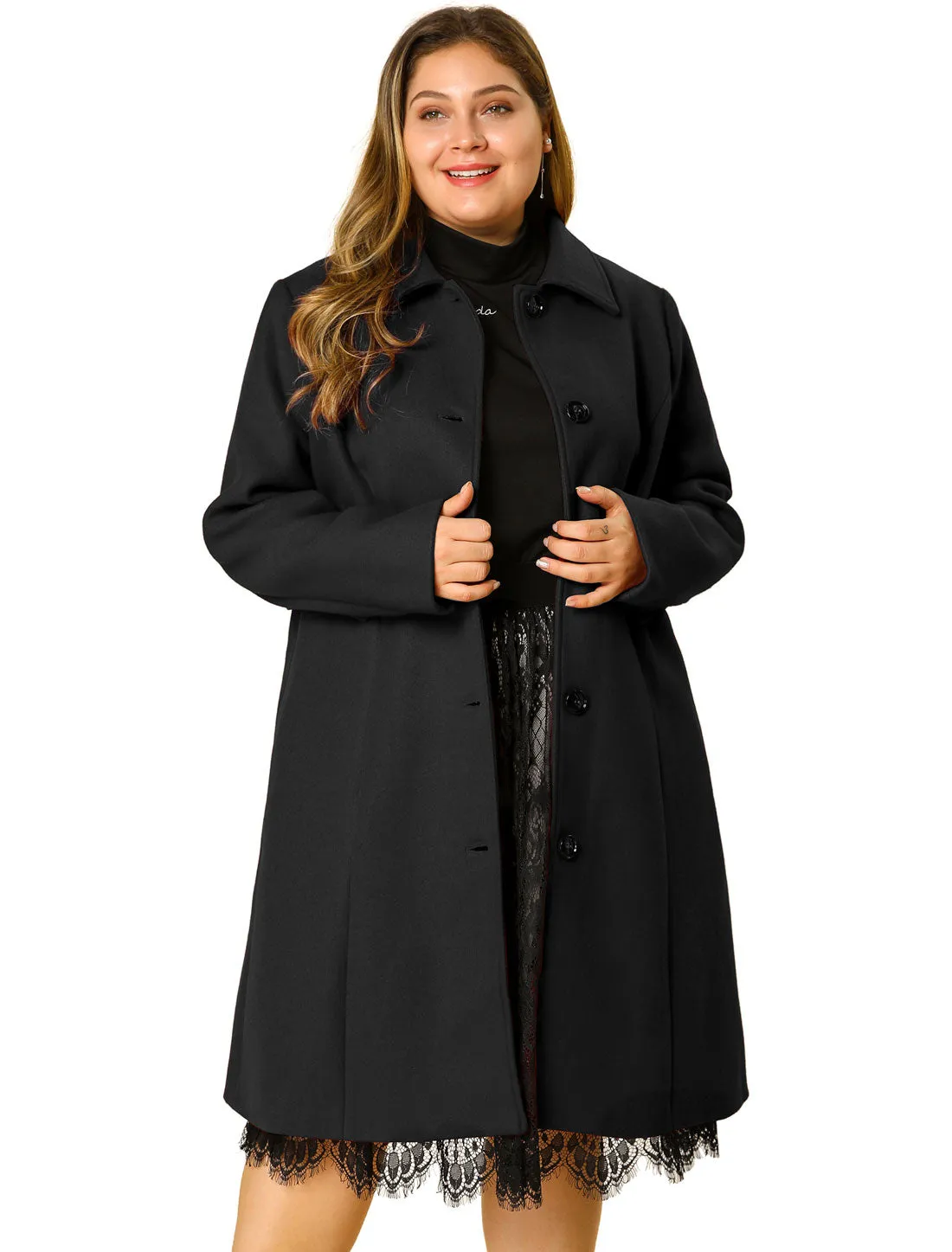 Polyester H Line Winter Single Breasted Coat Jacket