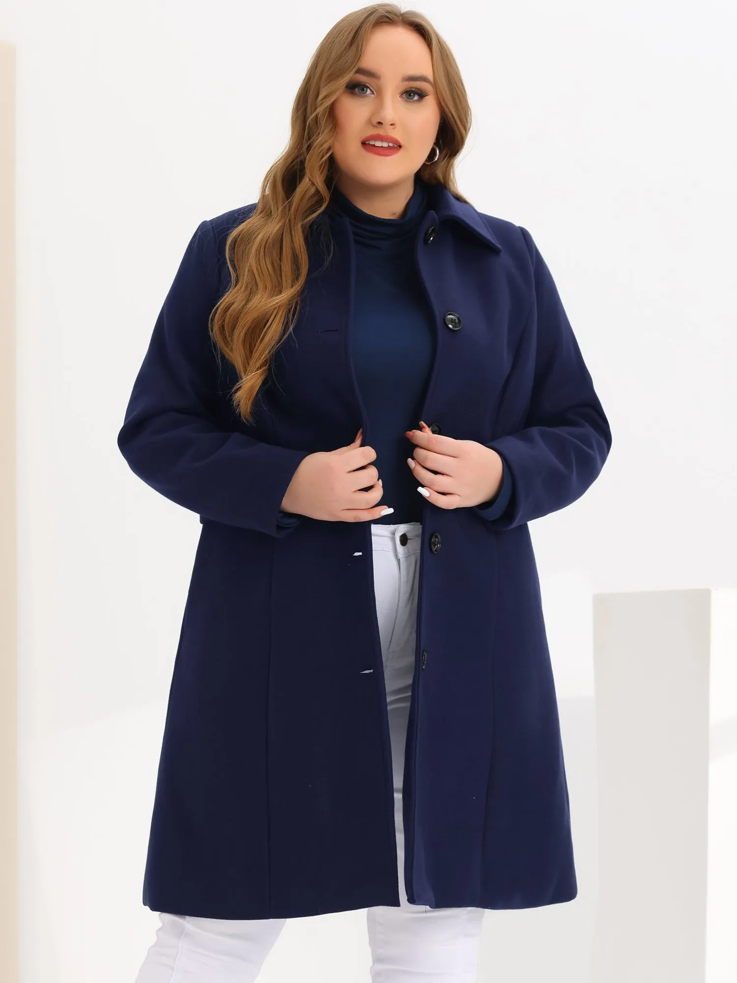 Polyester H Line Winter Single Breasted Coat Jacket