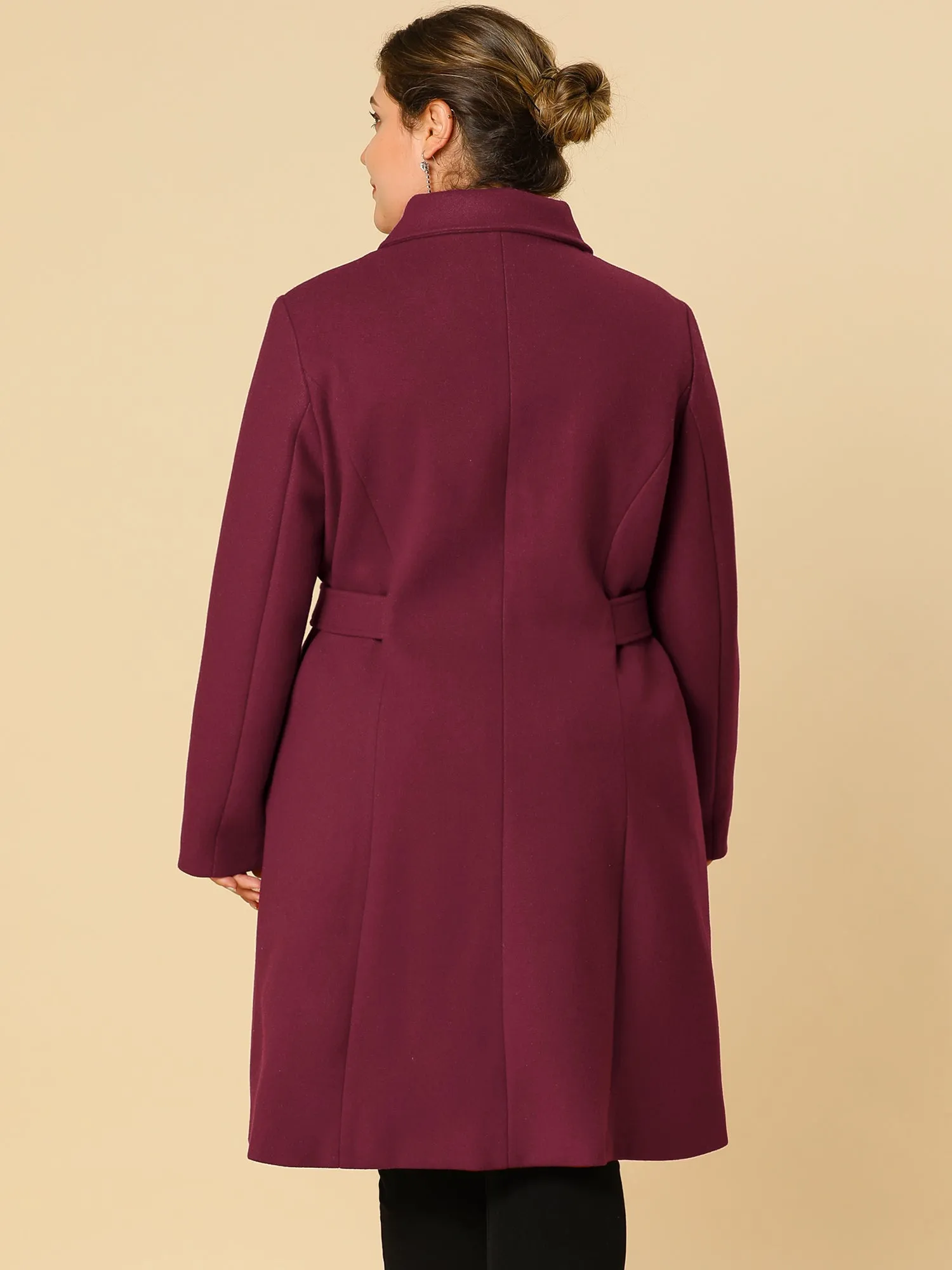Polyester H Line Winter Single Breasted Coat Jacket