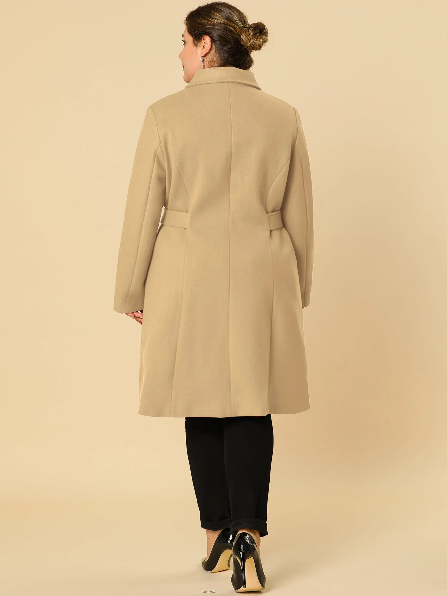 Polyester H Line Winter Single Breasted Coat Jacket