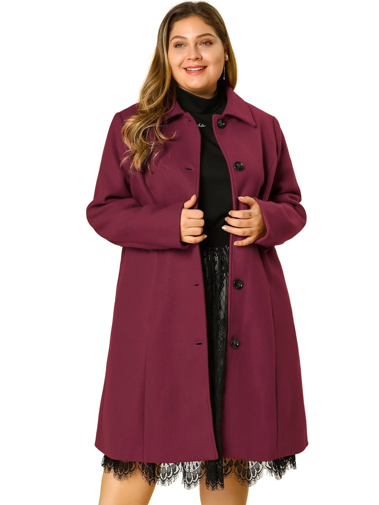 Polyester H Line Winter Single Breasted Coat Jacket