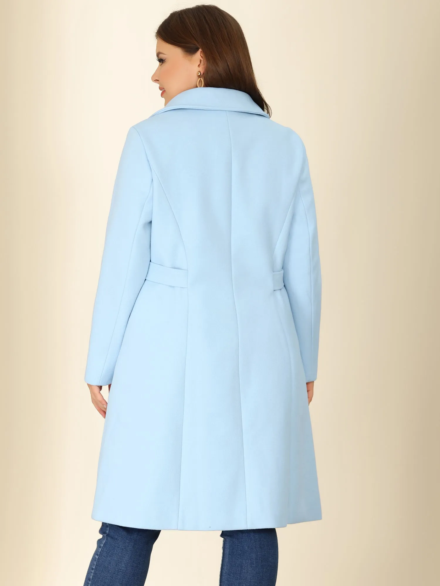 Polyester H Line Winter Single Breasted Coat Jacket