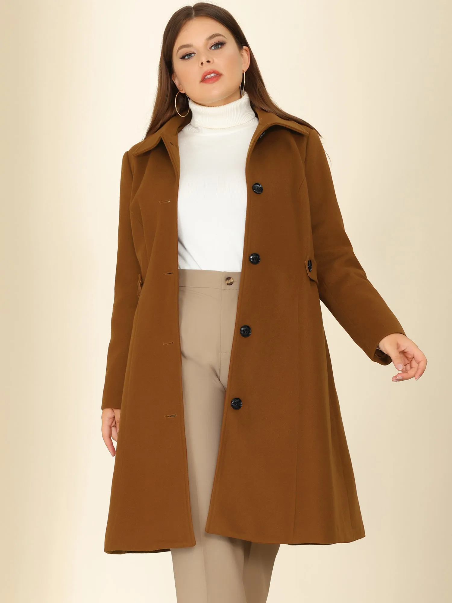 Polyester H Line Winter Single Breasted Coat Jacket