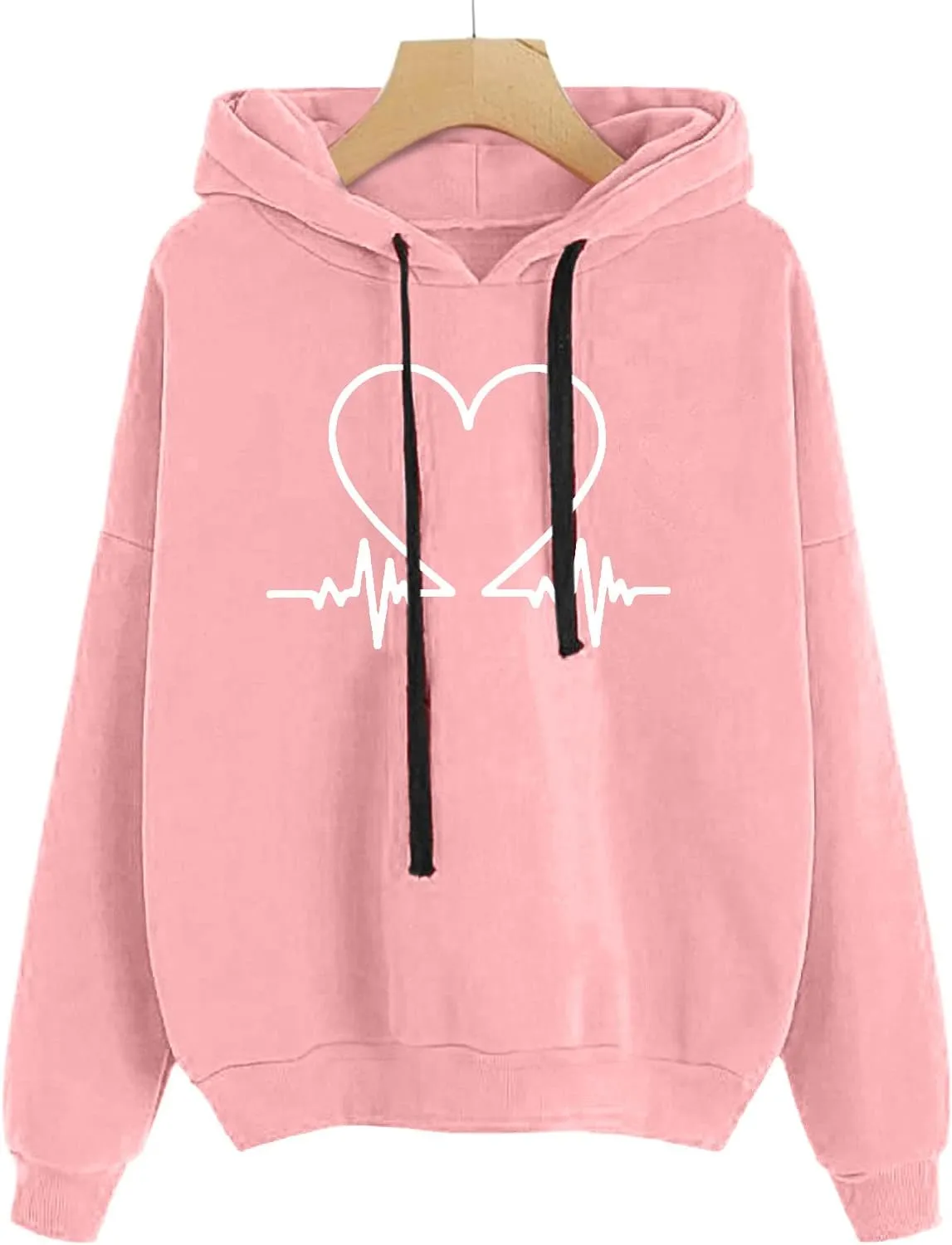 PTOLOCIF Women Oversized Hoodies Lightweight Cute Sweatshirts Pullover Fleece Sweaters 2024 Trendy Fall Outfits Y2k Clothes