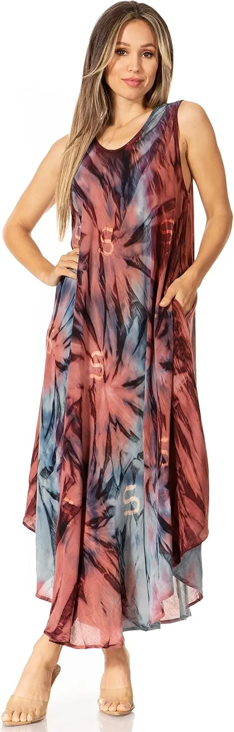 Sakkas Starlight Caftan Tank Dress/Cover Up