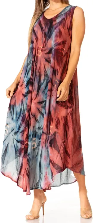 Sakkas Starlight Caftan Tank Dress/Cover Up