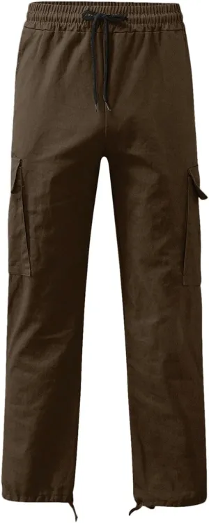 sdbrld Cargo Pants For Men Mens Trendy Relaxed Fit Beach Pants Streetwear Baggy Trousers Cargo Pants with Zipper Pockets