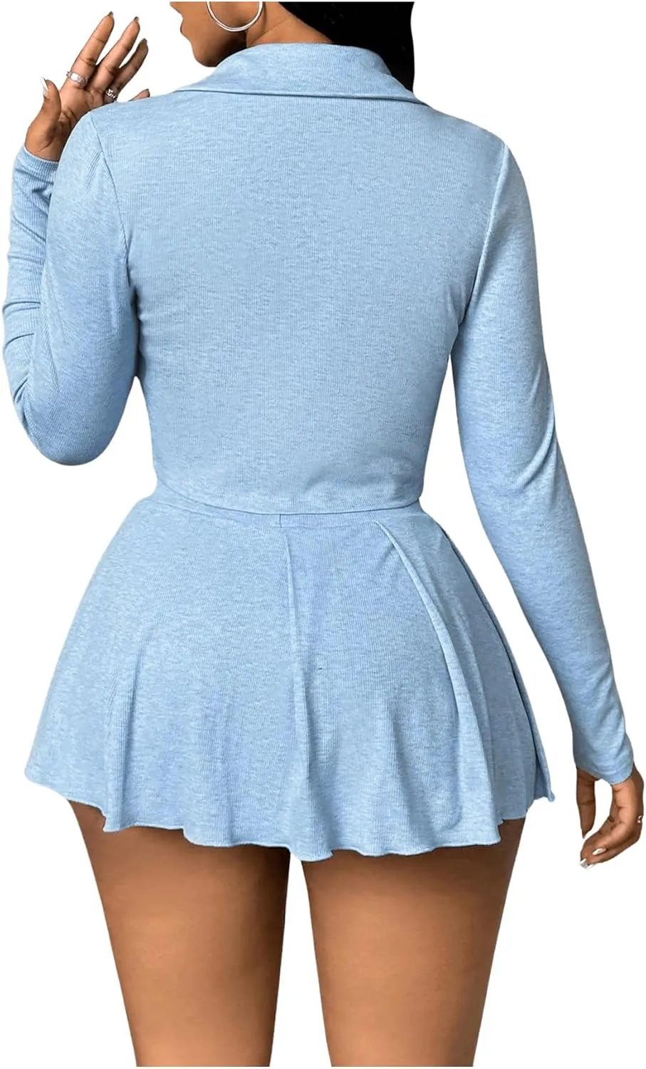 SOLY HUX Women's Sexy 2 Piece Mini Skirt Sets Birthday Club Outfits Rave Concert Partywear Tennis Outfits Set