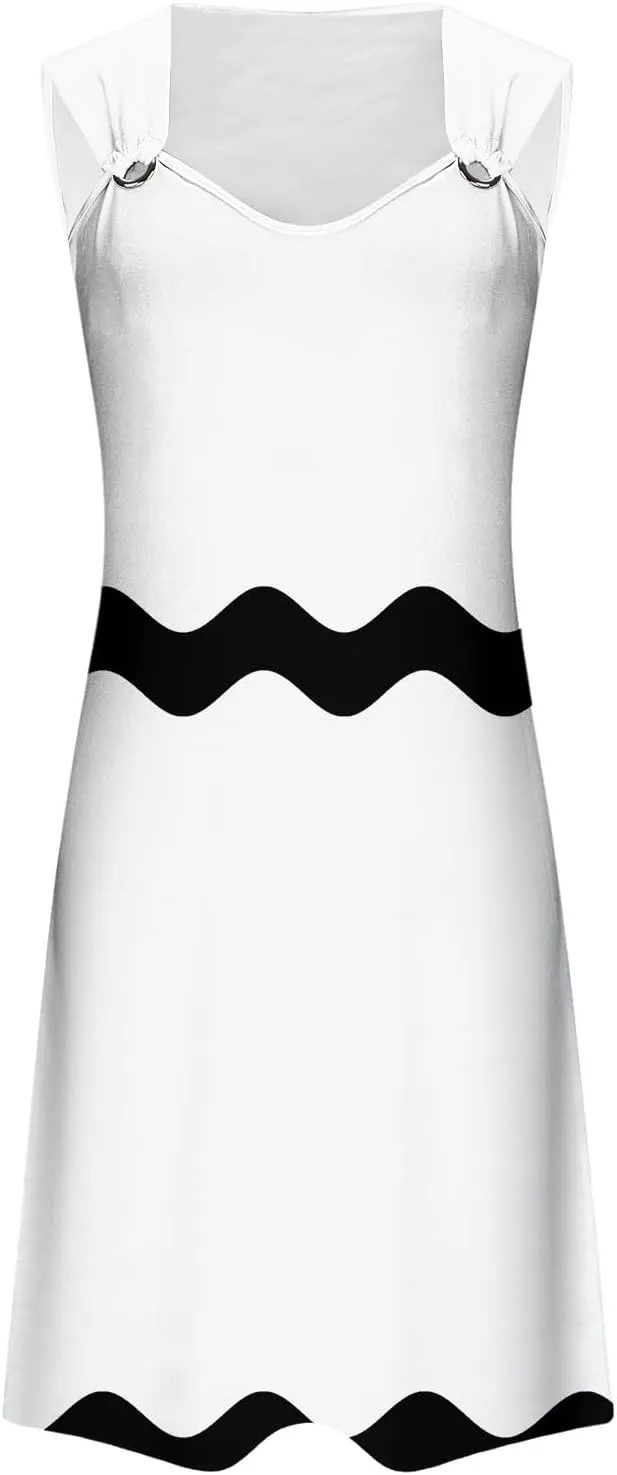 Spring Dresses for Women 2025 Mini Sun Dress Casual Floral Sundress Sleeveless Tank Crewneck Coverup Mini Dress