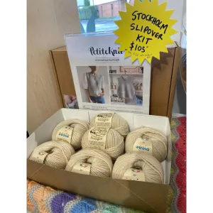 Stockholm Slipover Knitting Yarn Kit Sizes up to XL