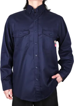 VATRENUS FR Shirts for Men 6.5oz Button Down Flame Resistant 100% Cotton Men's Pre-Washed Fire Retardant Work Shirt