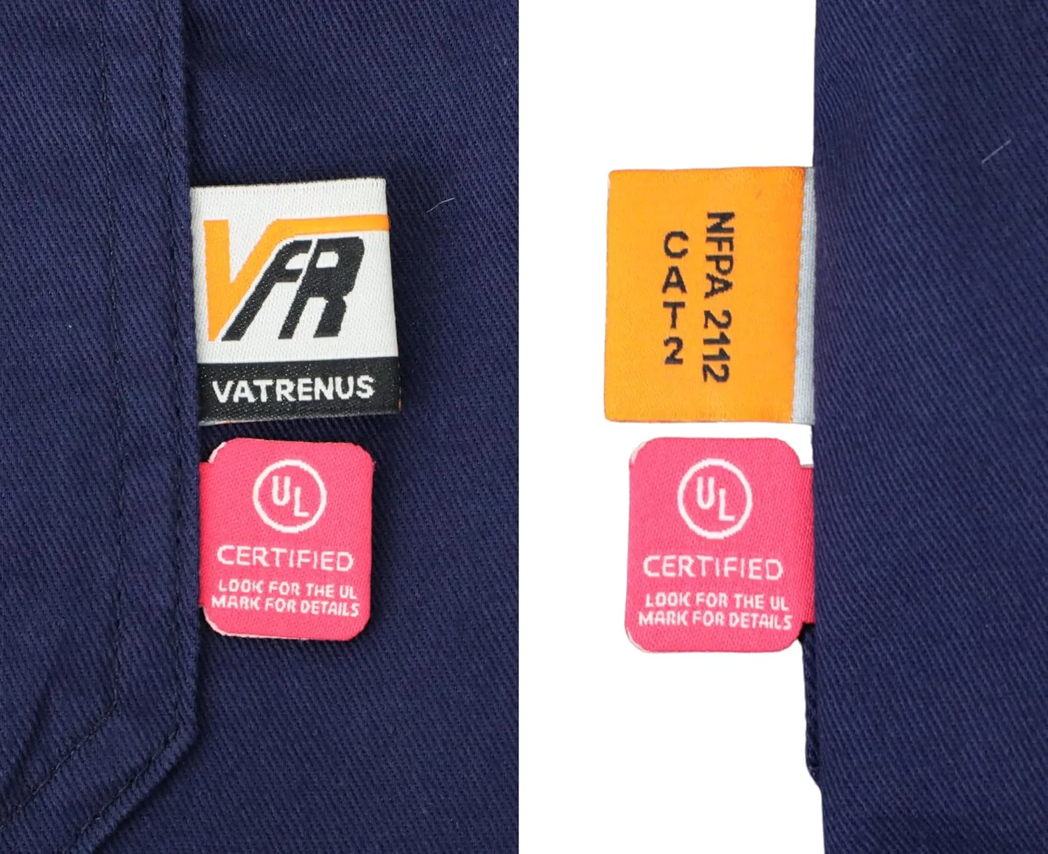VATRENUS FR Shirts for Men 6.5oz Button Down Flame Resistant 100% Cotton Men's Pre-Washed Fire Retardant Work Shirt