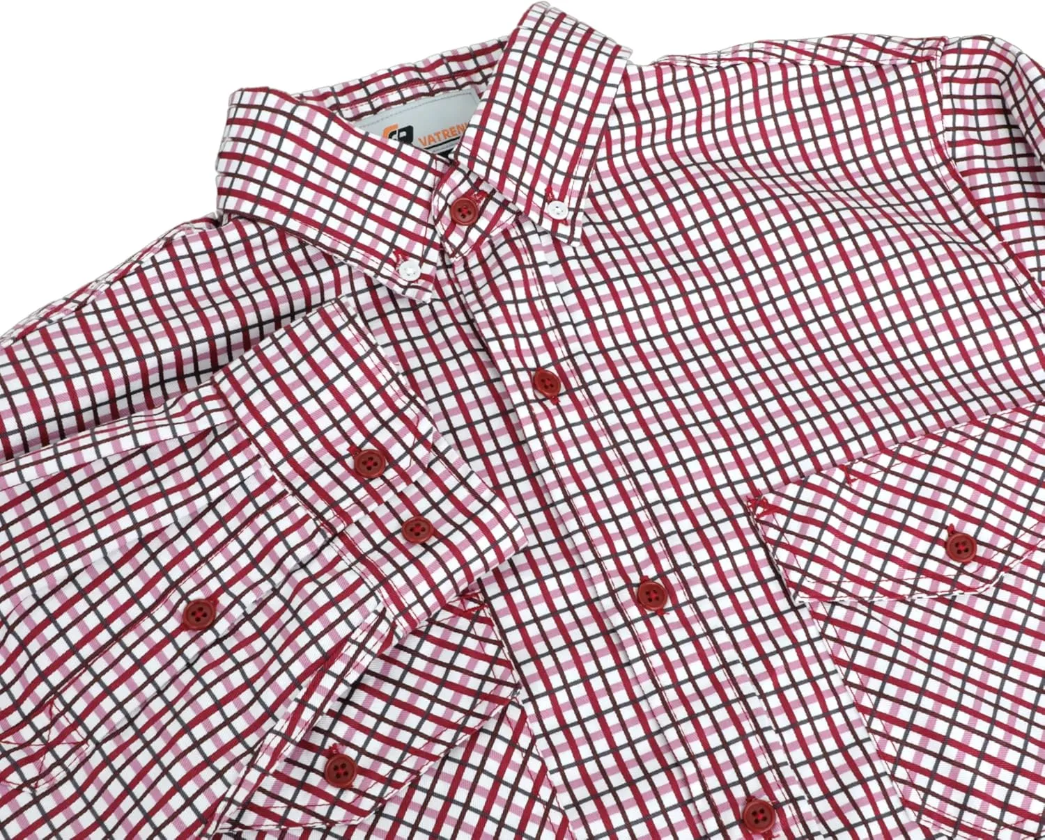 VATRENUS FR Shirts for Men Print Plaid 6.5oz Flame Resistant 100% Cotton Men's Pre-Washed Fire Retardant Work Shirt