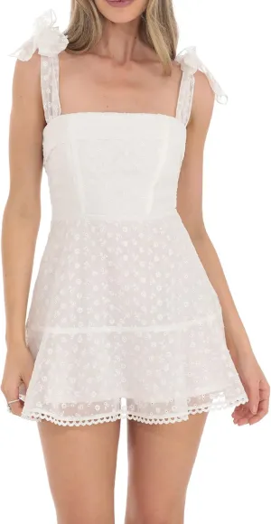 Women Floral Lounge Mini Dress Sleeveless Tie Shoulder Ruffle Babydoll Dress Y2k Backless Short Sundress