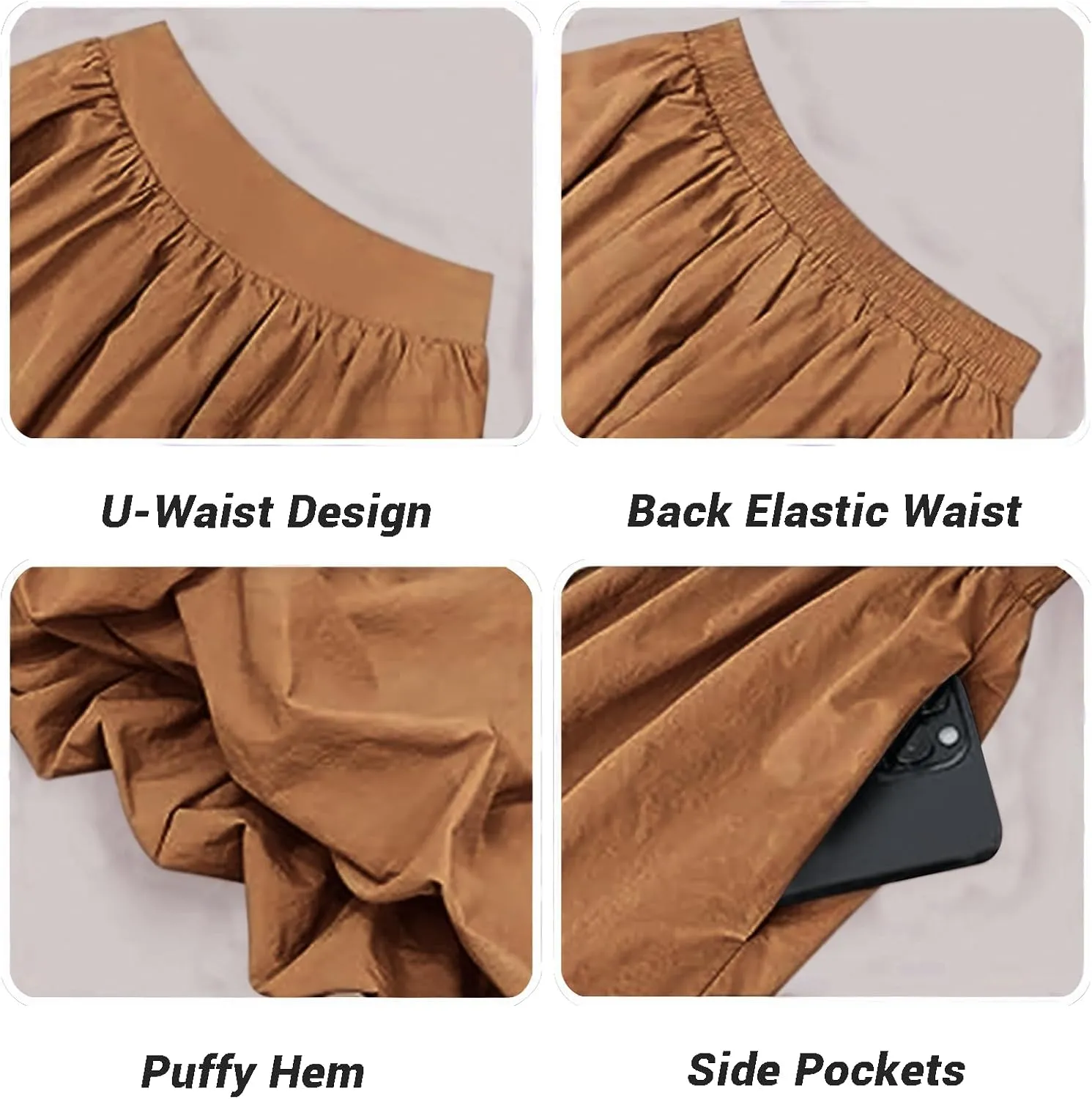 Women Y2k Bubble Maxi Skirt Summer Elastic Low Waist A Line Long Skirt Casual Fairy Ruffle Pleated Midi Dress