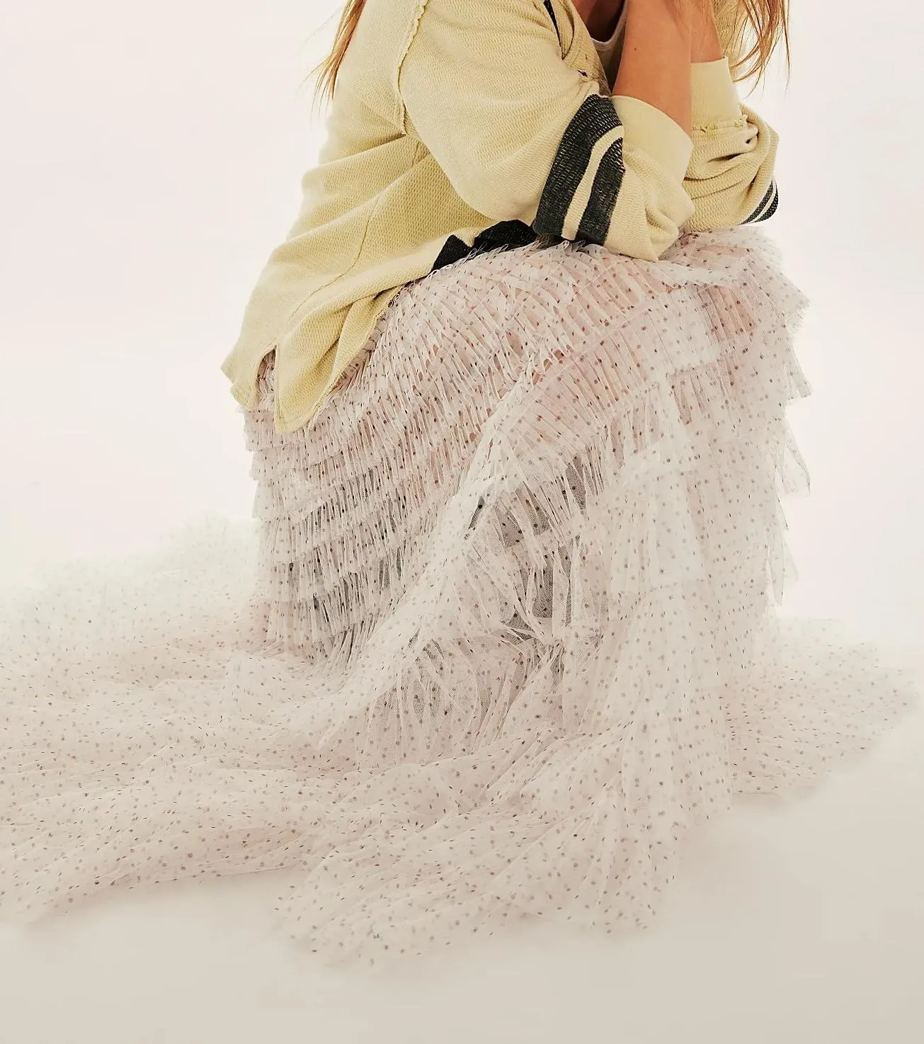 Women Y2k Maxi Slip Skirt Elastic Waist Lace Pleated Ruffle Long Skirts Flowy Tiered Layered Skirts Underskirt