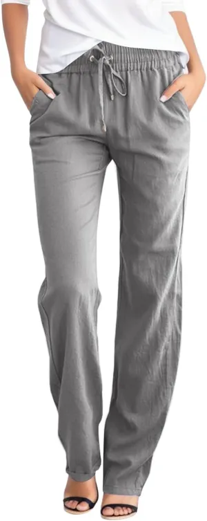 Women's Fleece Lined Hiking Pants Winter Casual Vacation Thermal with Pockets Straight Leg High Waisted