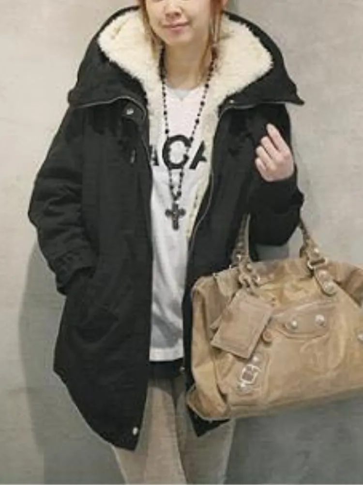 Women's long Winter Coats Hooded Fleece Jackets