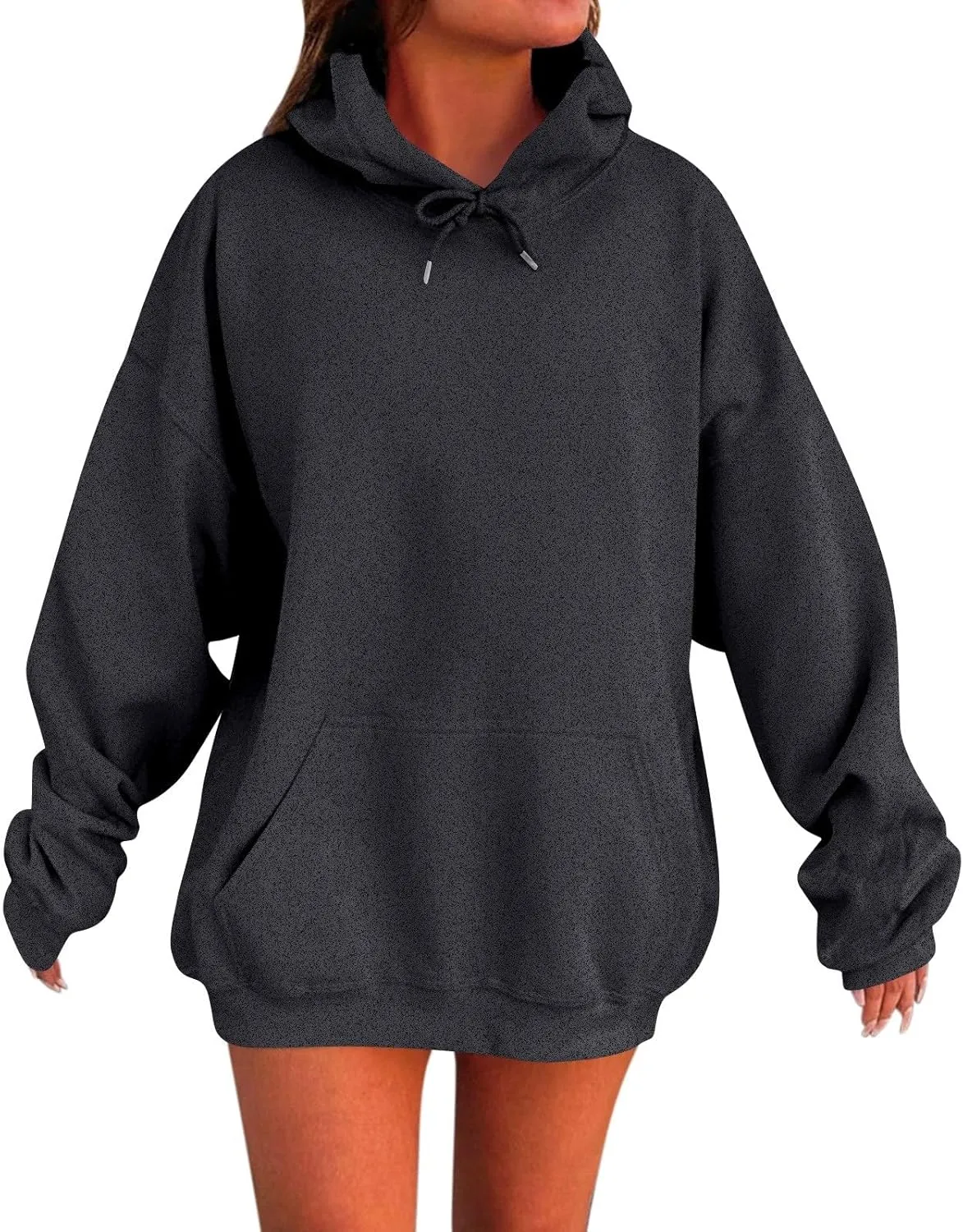 Womens Oversized Sweatshirts Fleece Hoodies Long Sleeve Shirts Pullover Drop Shoulder Outfits 2024 With Pocket