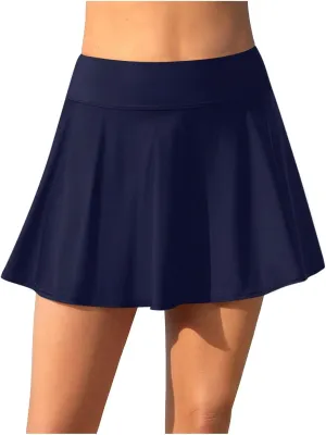 Women's Swim Skirt Belly Tightening Swimsuit Skirt High Waisted Swimsuit Bottom Womens Swim